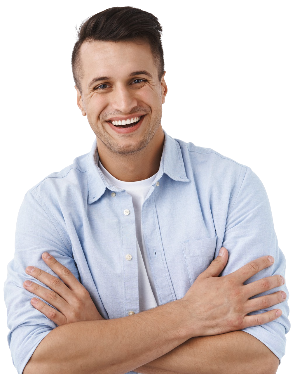 Close-up portrait of handsome young professional male employee